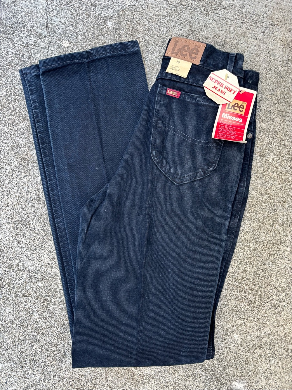 Vintage 305 Lee Ms Rider Straight Leg Jeans in Dark Indigo Size 10